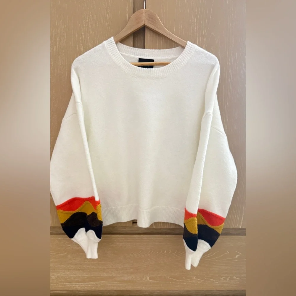 Colorful Sleeve Women's Sweater
